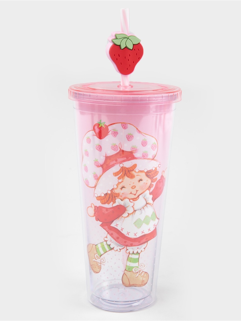 Strawberry Shortcake Pink Strawberry Tumbler with Straw